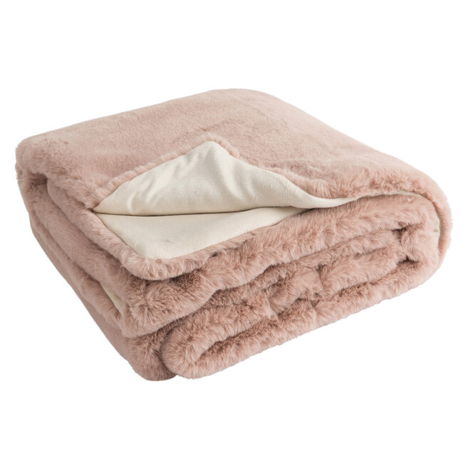 J-Line Plaid cutie poeder roze 180 x 130 cm