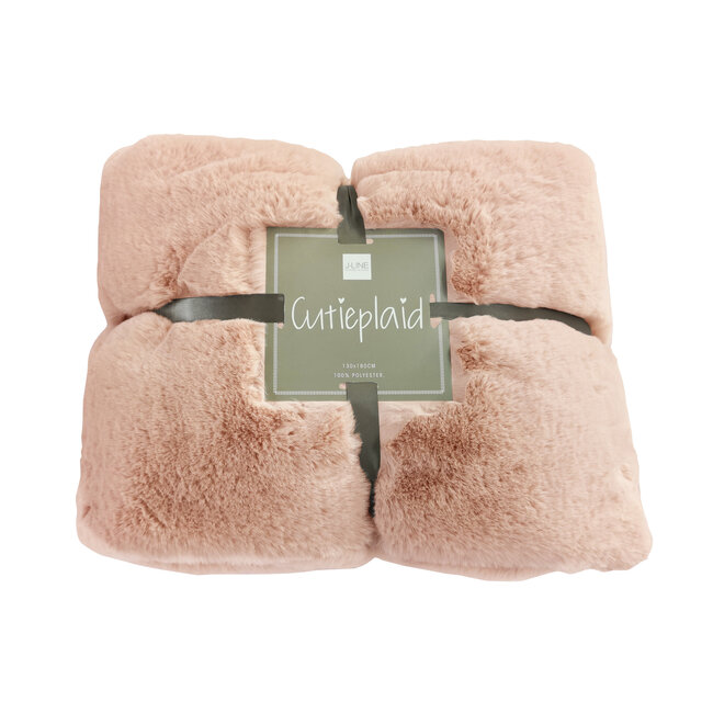 J-Line Plaid cutie poeder roze 180 x 130 cm