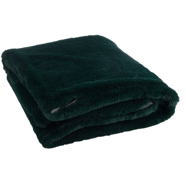 J-Line Plaid cutie donker groen 180 x 130 cm