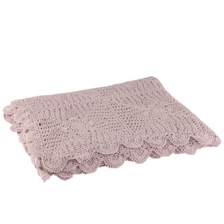 J-Line TABLECLOTH MIA LACE COT VIOL