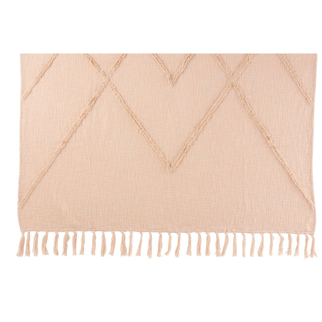 J-Line PLAID RHOMANGE COT POLY PINK