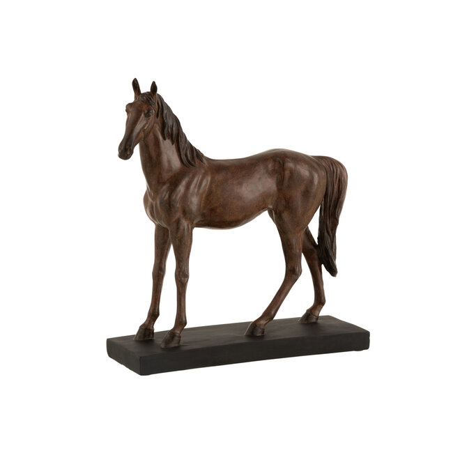 J-Line HORSE POLY BROWN LARGE