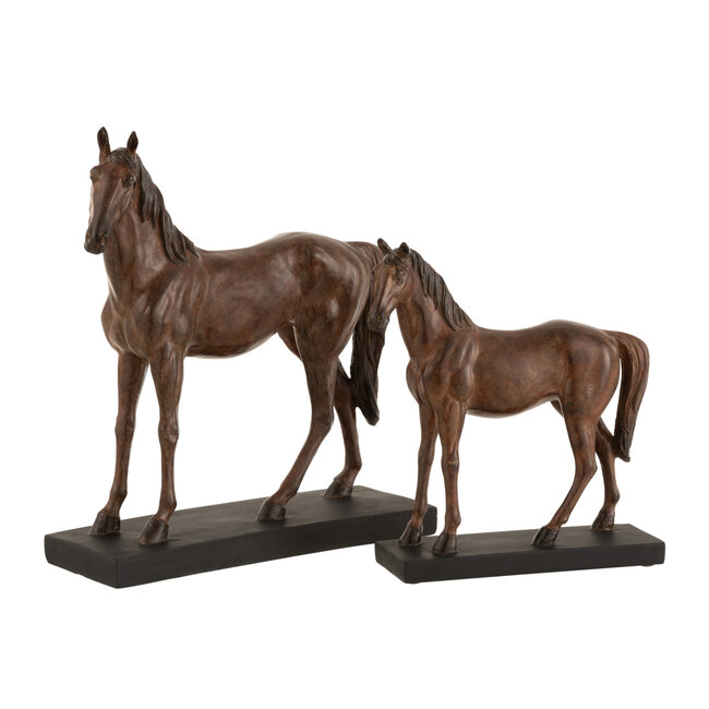 J-Line HORSE POLY BROWN LARGE