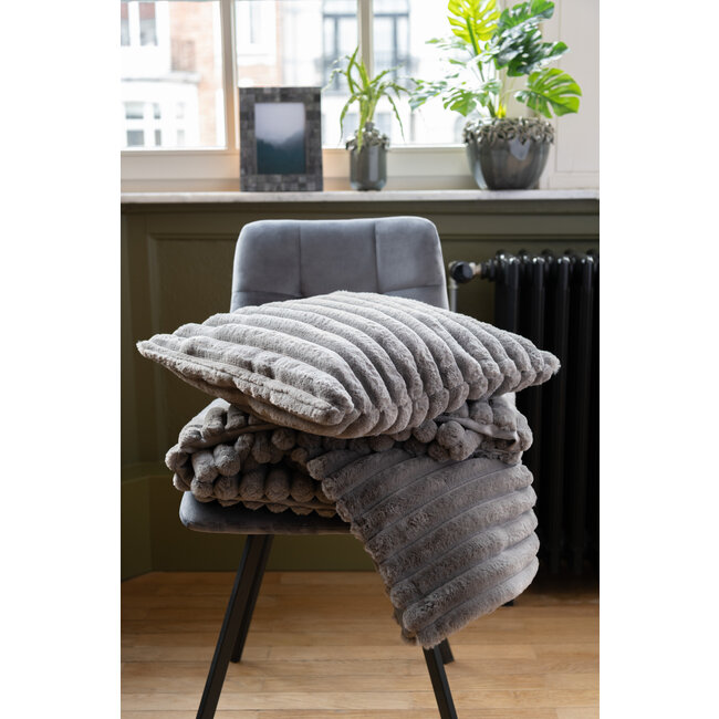 J-Line PLAID CORDUROY POLYES D GRY