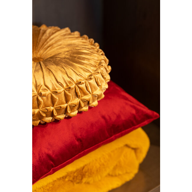 J-Line Plaid oker geel 180 x 130 cm