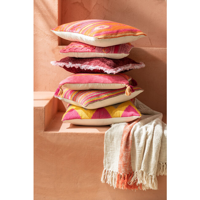 J-Line KUSSEN HAP EN BR SQUA COT PIN