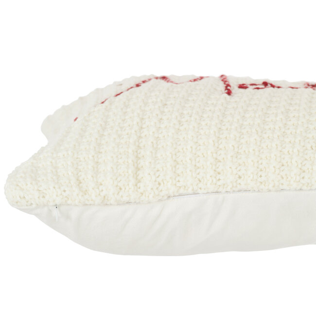 J-Line KUSSEN MAIS POLYES/ACR ROOD/WH