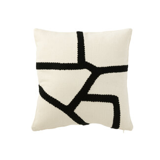 J-Line KUSSEN STREEP TEXTIEL WH/BL