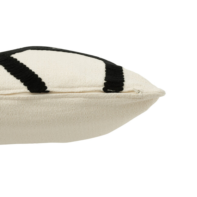 J-Line KUSSEN STREEP TEXTIEL WH/BL