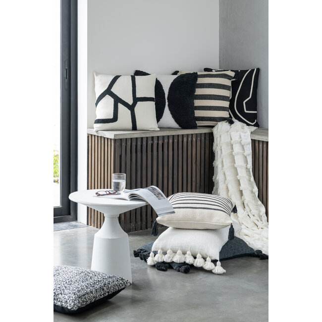 J-Line KUSSEN STREEP TEXTIEL WH/BL