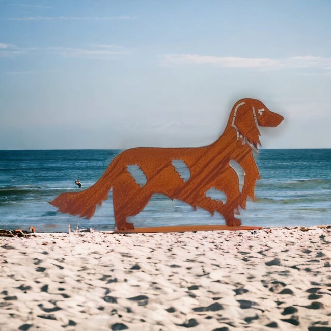 Dream-Garden Tuinbeeld  Lady de Langharige teckel Frame 39.5 cm