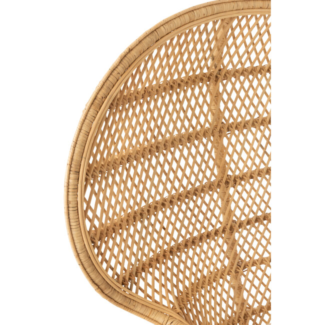 J-Line CHAIR PEACOCK CUSHION RAT NAT