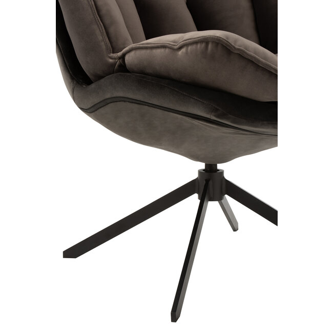 J-Line Cosy lounge - relax stoel grijs