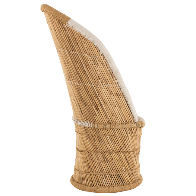 J-Line STOEL RUGLEUNING BAMBOE NAT/WH VOLWASSEN