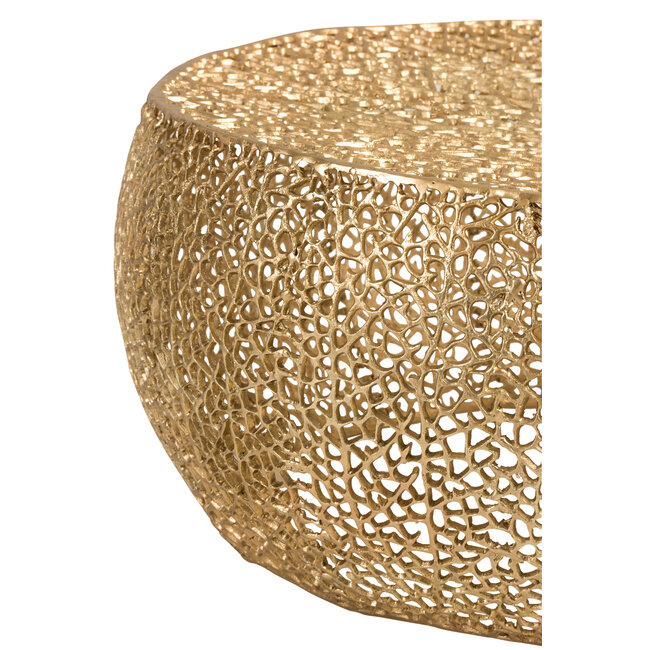 J-Line SALONTAFEL RND CORAL ALU GLD