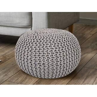 Dream-Living Duurzame Poef Ø 45 cm grijs voor binnen- buiten- zwembad