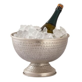 Dream-Living Champagnekoeler wijnkoeler ijskoeler metaal ø 29  zilver