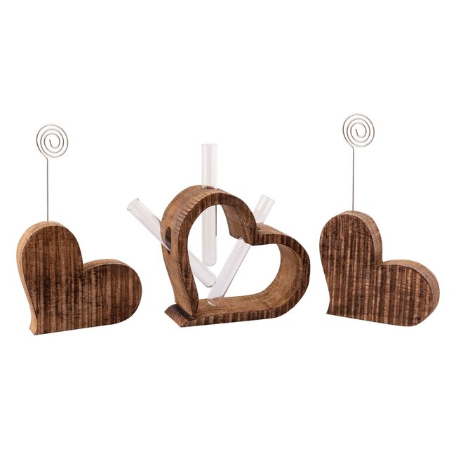 Dream-Living Mangohouten decoratie set 3 delig ‎6 x 16 x 20 cm