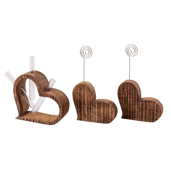 Dream-Living Mangohouten decoratie set 3 delig ‎6 x 16 x 20 cm