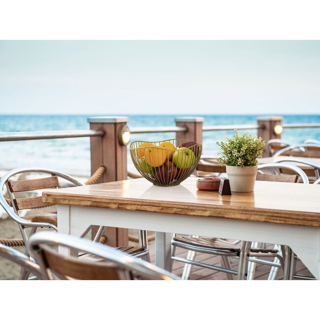 Dream-Living Fruitschaal Wave metaal 2 delig  goud ø 25 H 14 cm