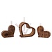 Dream-Living Mangohouten decoratie set 3-delige 6 x 18 x 16 cm