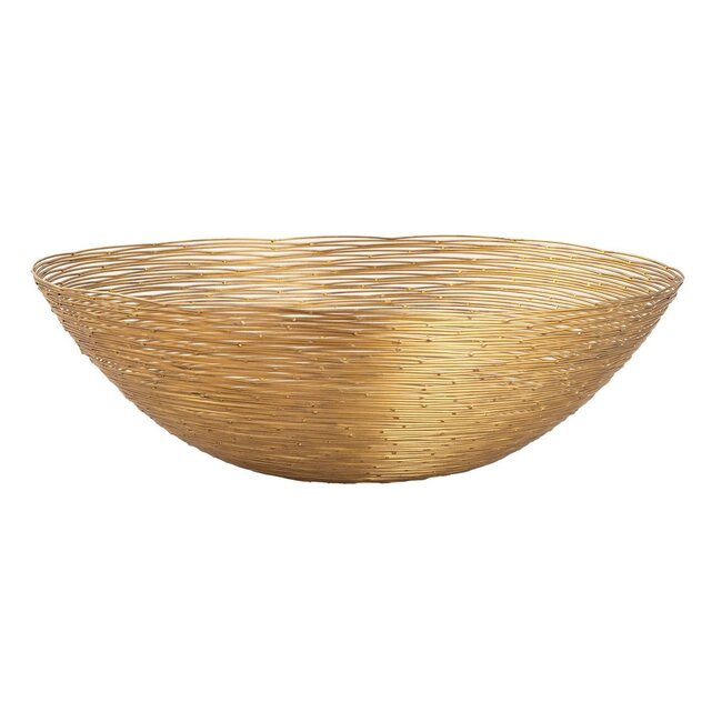 Dream-Living Metalen fruitmand mand Vita goud  ø 40 cm