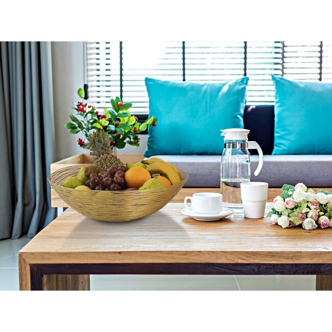 Dream-Living Metalen fruitmand mand Vita goud  ø 40 cm