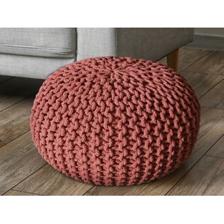 Dream-Living Duurzame Poef Ø 45 cm terracotta voor binnen- buiten- zwembad
