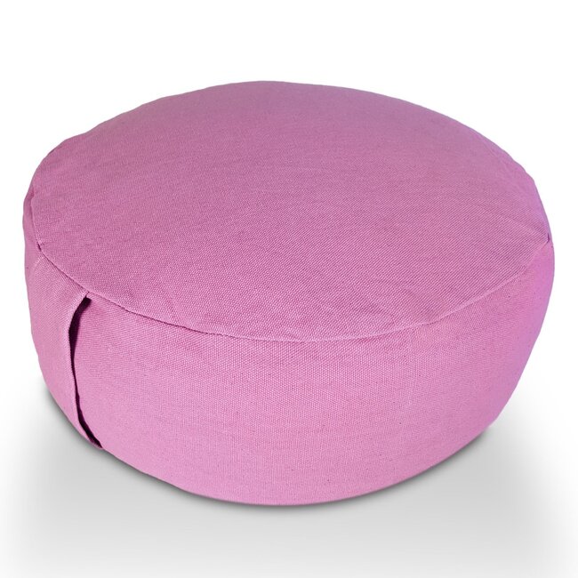 Dream-Living Yogakussen Meditatiekussen roze 16 x ø 31 cm wasbare hoes