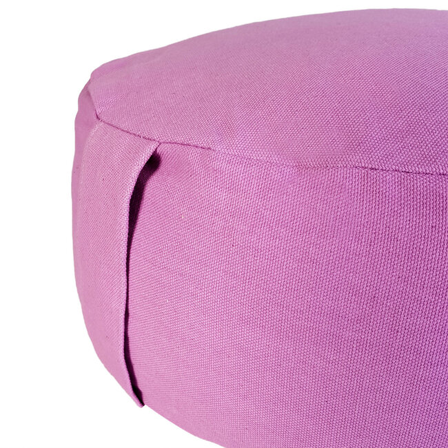 Dream-Living Yogakussen Meditatiekussen roze 16 x ø 31 cm wasbare hoes
