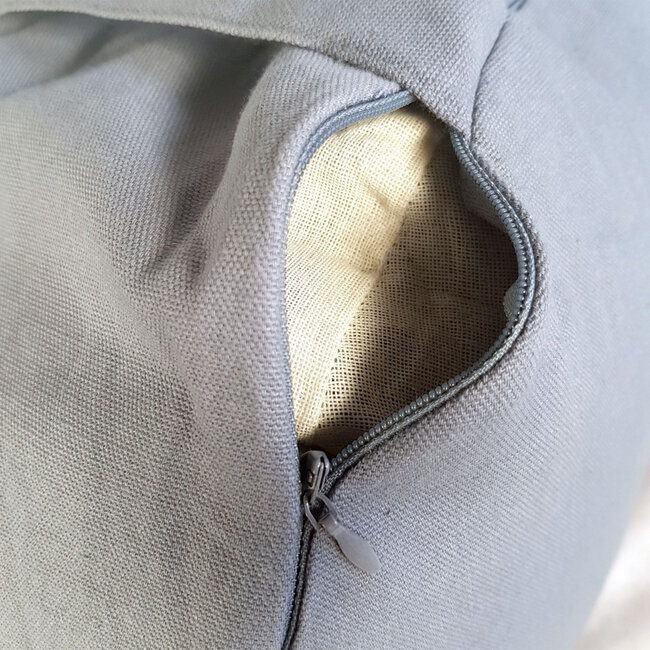 Dream-Living Yogakussen Meditatiekussen Lotus cool grijs 16 x ø 31 cm wasbare hoes