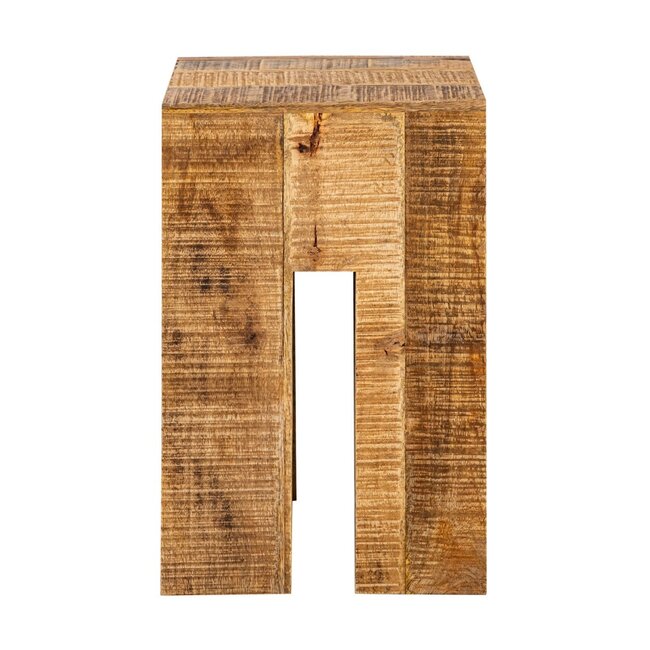 Dream-Living Mangohouten bijzettafel vierkant 28 x 45 x 28 cm