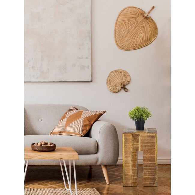 Dream-Living Mangohouten bijzettafel vierkant 28 x 45 x 28 cm