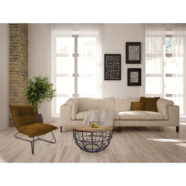 Dream-Living Salontafel Rond - 55 x 55 x 37 cm metalen frame