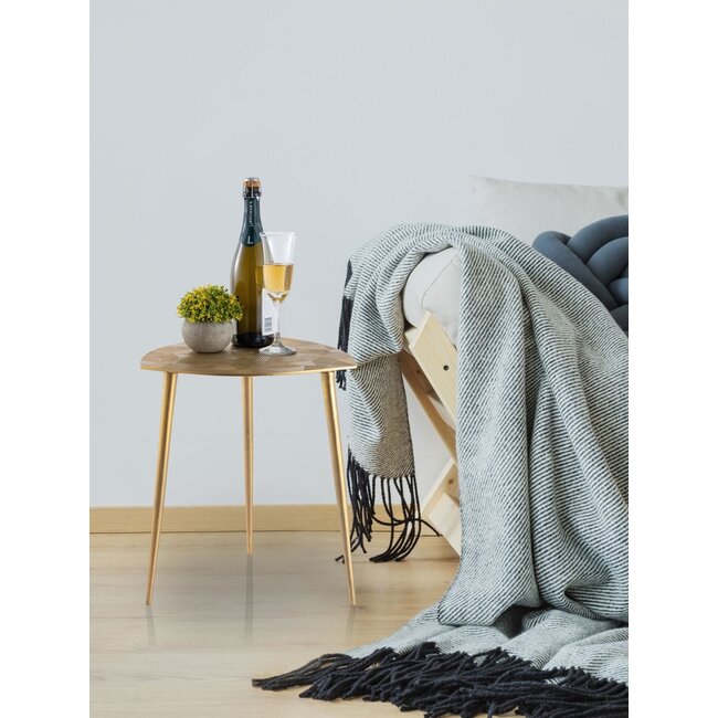 Dream-Living Bijzettafel siertafel Alster 40x45x40 cm goud aluminium