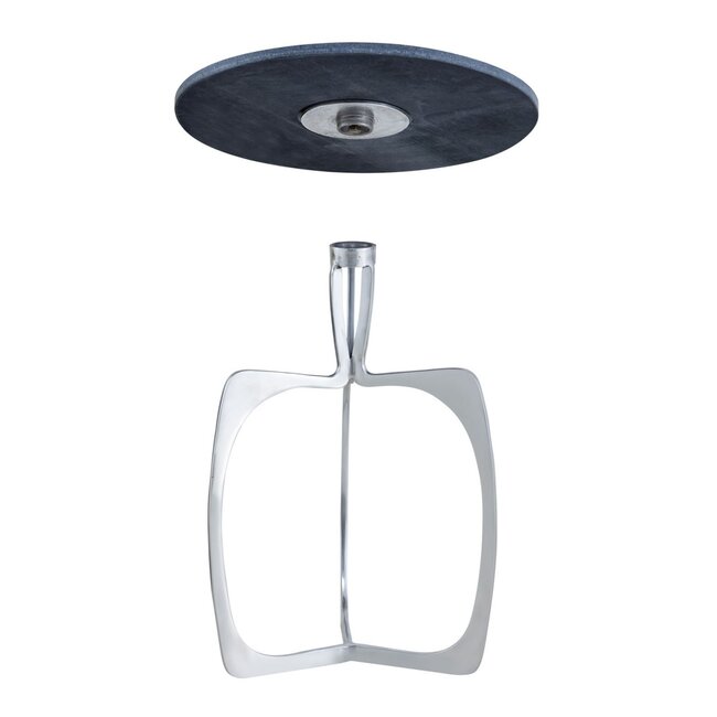 Dream-Living Bijzettafel marmer-metaal rond ø 45 x 56 cm zilver