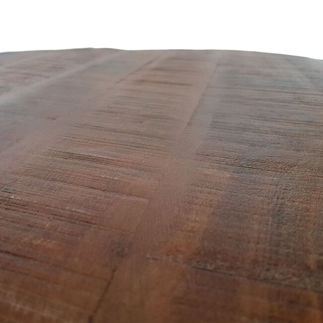 Dream-Living Bijzettafel duurzame salontafel woonkamertafel rond Lexington ø 55 cm massief metalen frame