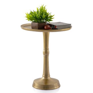 Dream-Living Bijzettafel Adlon ø 44x53 cm siertafel goud aluminium