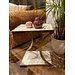 Dream-Living Bijzettafel siertafel vierkant 40 H 45 cm lampentafel salontafel Eden tafel metaal goud en emaille