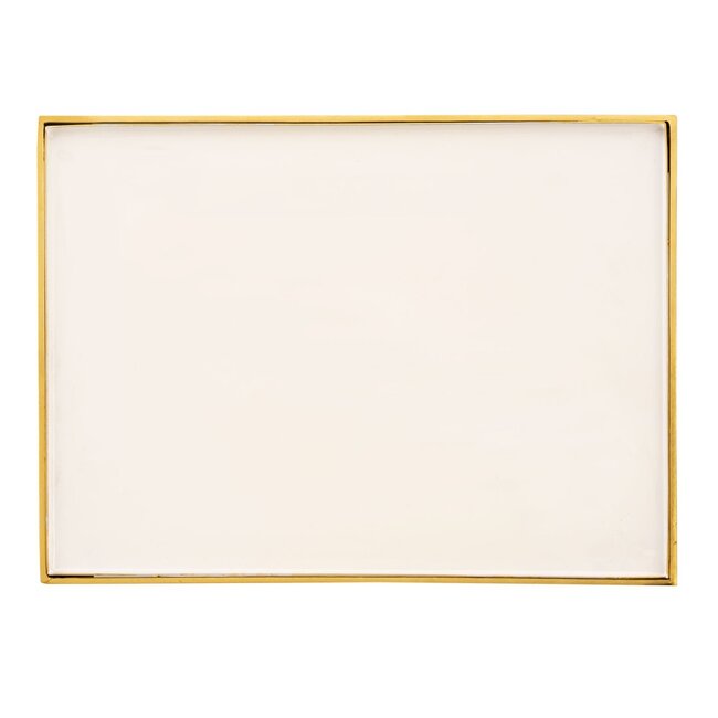 Dream-Living Bijzettafel siertafel vierkant 40 H 45 cm lampentafel salontafel Eden tafel metaal goud en emaille