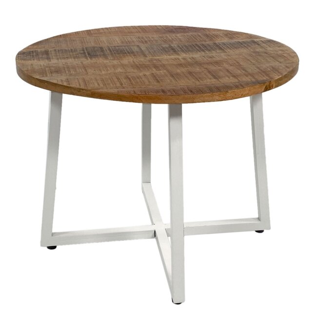 Dream-Living Salontafel Cannes Rond - 60 x 60 x 45 cm - Metaal - wit