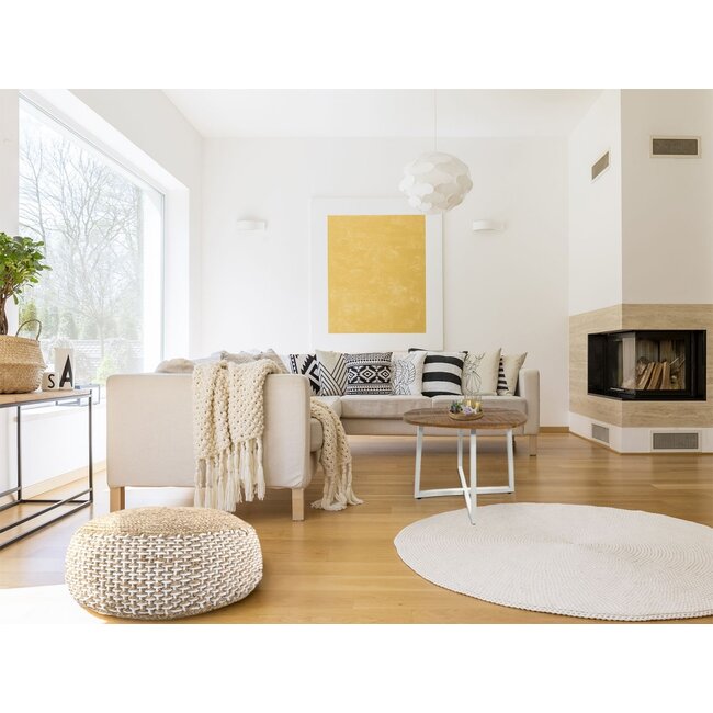 Dream-Living Salontafel Cannes Rond - 60 x 60 x 45 cm - Metaal - wit