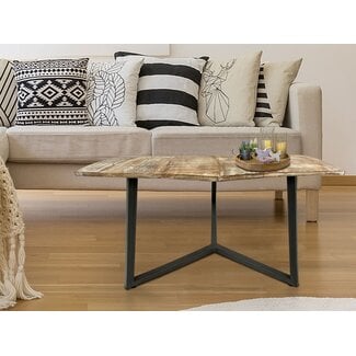 Dream-Living Salontafel duurzame  74 x 56 cm metaal zwart