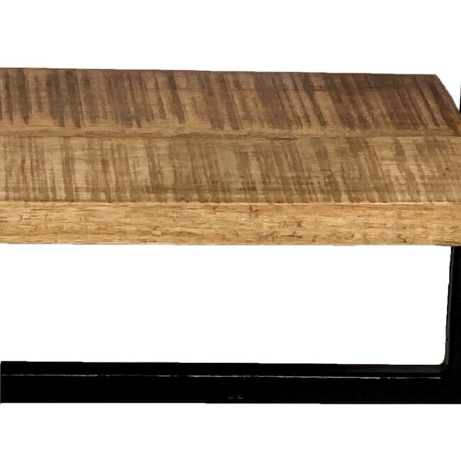 Dream-Living Hangplank wandplank boekenplank boekenplank 50x50x25 cm Dock metalen frame zwart