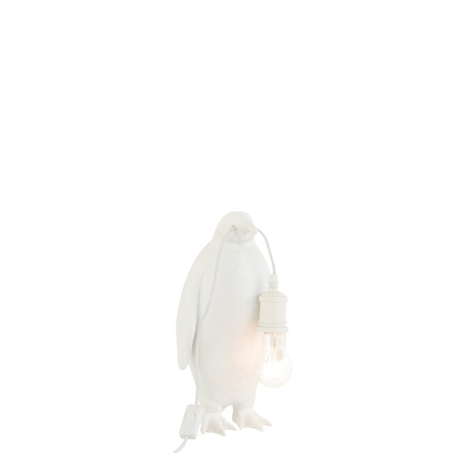 J-Line Tafellamp witte Pinguïn Klein 35x18x18 cm