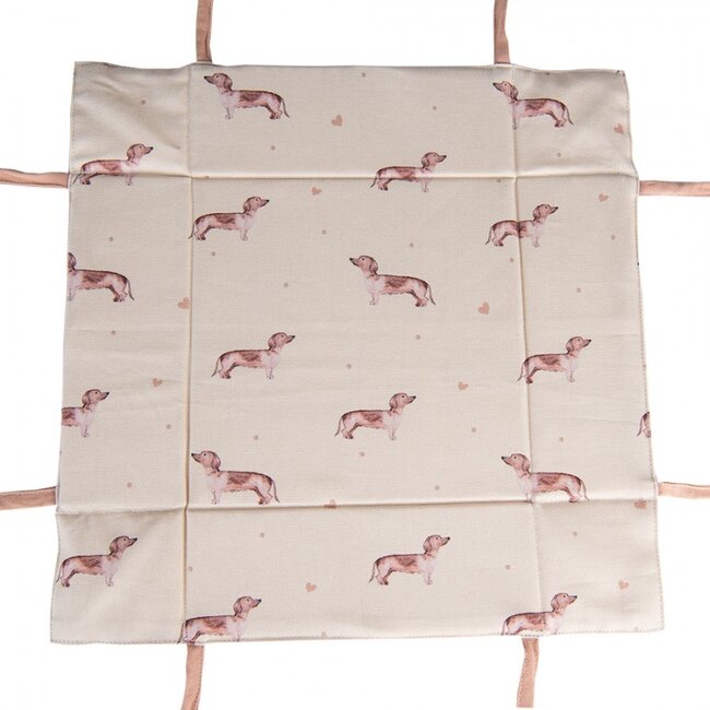 Clayre & Eef Broodmandje teckel 35x35x8cm katoen