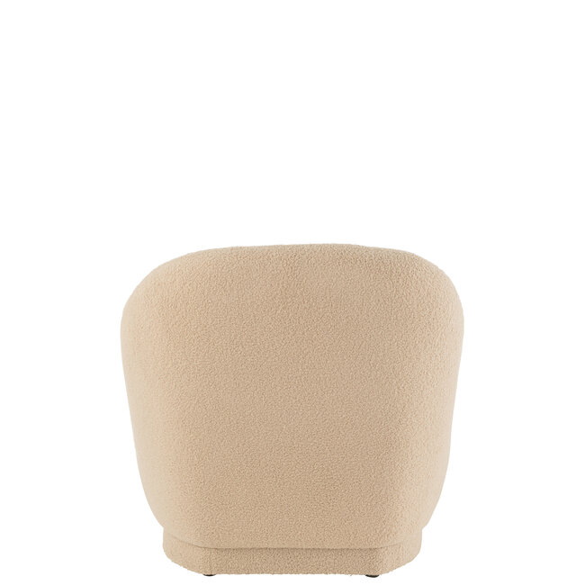 J-Line Fauteuil teddy warm beige 78x72x88cm