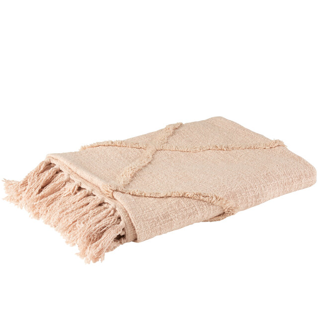 J-Line PLAID RHOMANGE COT POLY PINK