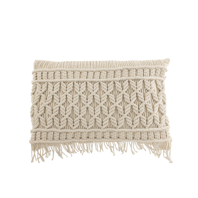 J-Line KUSSEN COSY RECT BEDJE OFF WHIT