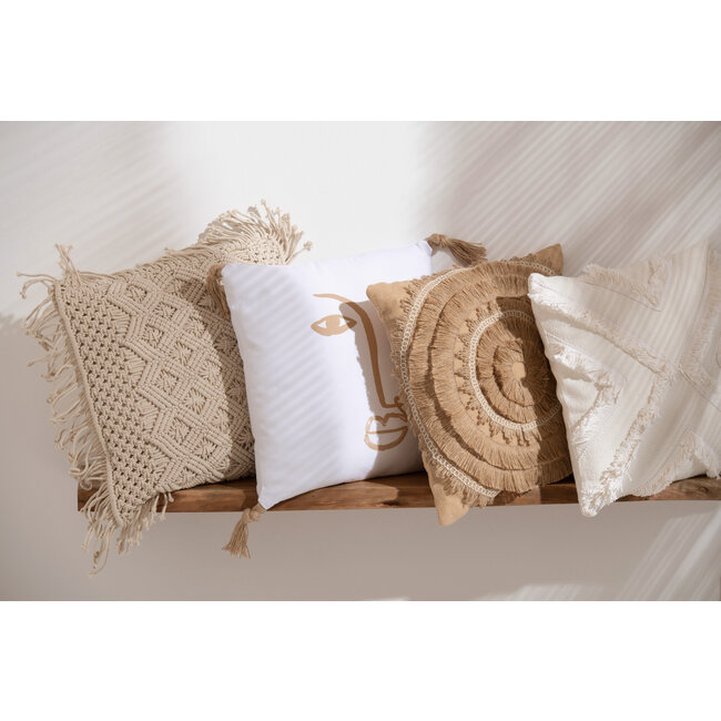 J-Line KUSSEN COSY DIAMOND COT BEIGE